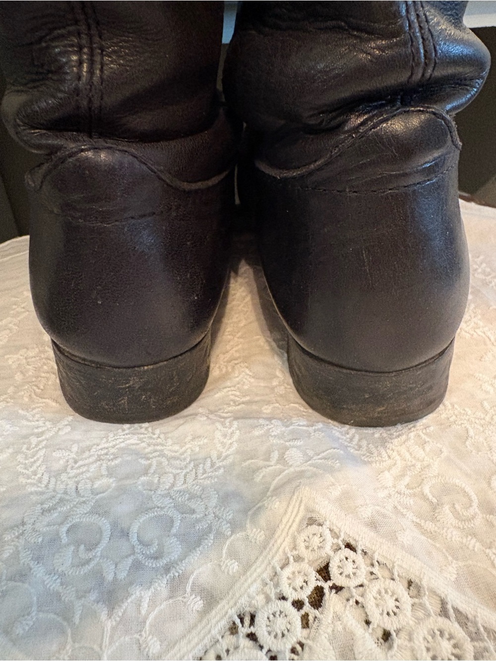 Frye Melissa tall boots Black Leather Sz 8 - Picture 6 of 7